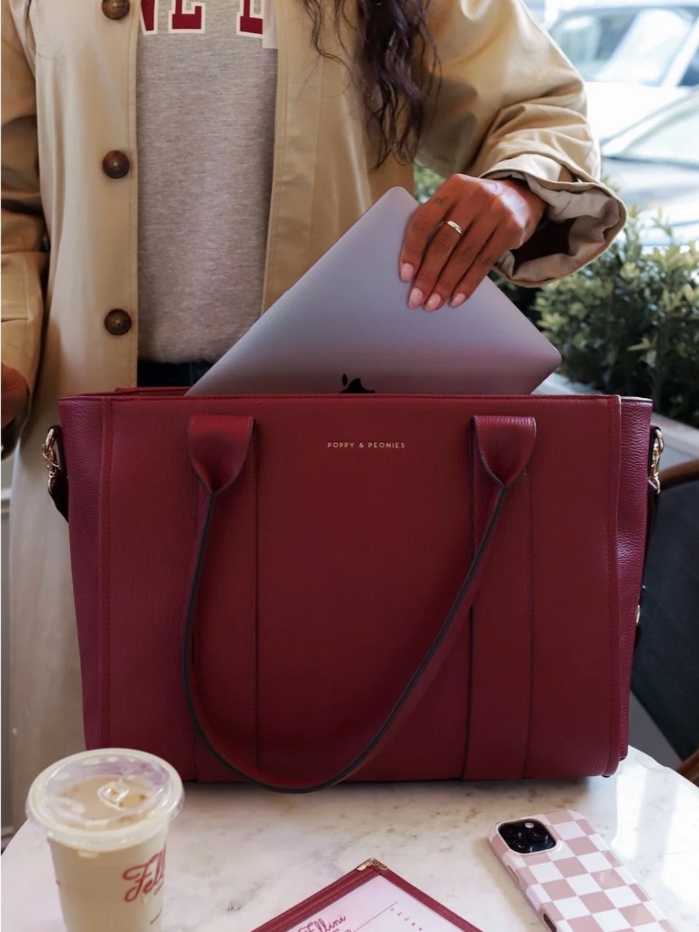 Multitasker Laptop Bag and Cosmetic Case SET Color - Berry